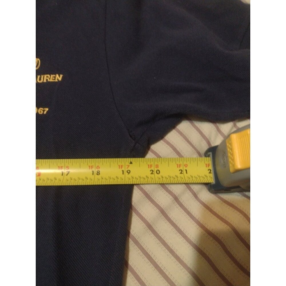 POLO RALPH LAUREN Navy Blue RLPC 1967 Polo Shirt 100% Cotton Boys Size XL (20) - Picture 9 of 10